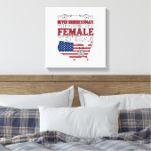 女性退役軍人の力 愛国的なヴィンテージTシャツ デザイン キャンバスプリント (インサイチュ (寝室))