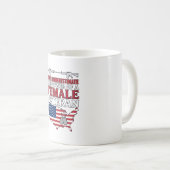 女性退役軍人の力 愛国 ヴィンテージTシャツ デザイン コーヒーマグカップ (正面右)