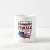 女性退役軍人の力 愛国 ヴィンテージTシャツ デザイン コーヒーマグカップ (中央)