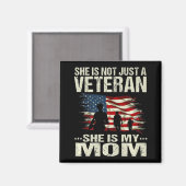 女性退役軍人の子ども彼女は単なる退役軍人Sではない マグネット (正面/裏面)