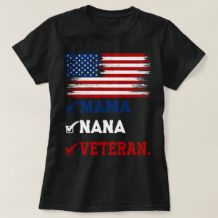 女性退役軍人認定の日ファースト・ママ・ナナ Tシャツ
