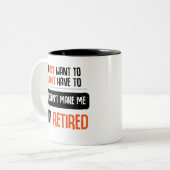 女性退職金おもしろいの退職金 ツートーンマグカップ (正面左)