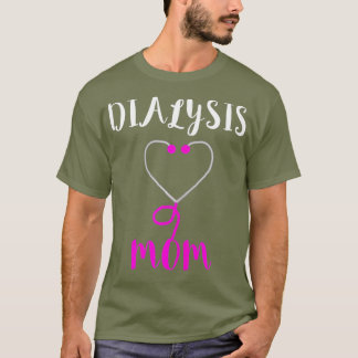 女性透析ママ看護師聴診器看護 Tシャツ