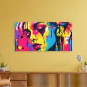 女性通りスタイル- キャンバスプリント (インサイチュ (リビング))