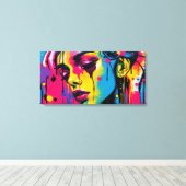 女性通りスタイル- キャンバスプリント (インサイチュ (ウッドフロア))