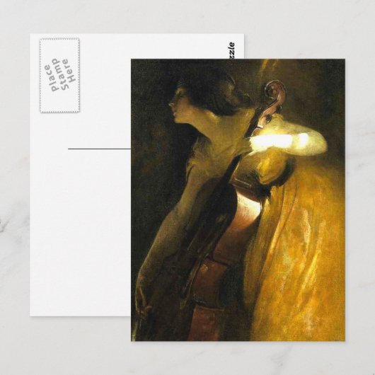 女性遊チェロ ポストカード (正面/裏面)