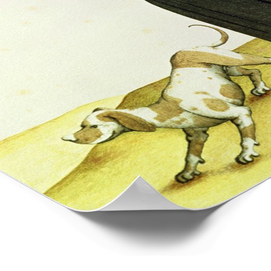 女性運の頭上の果物の盆 ポスター (角)