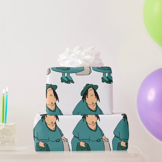 女性運バッグ ラッピングペーパー