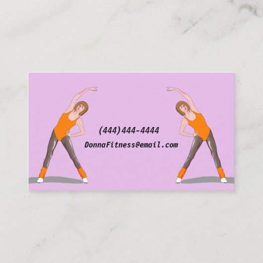 女性運動クールパーソナルトレーナー 名刺 (裏面)