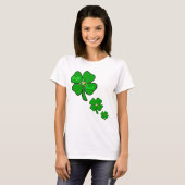 女性運4の葉のクローバーのlepreconのTシャツ Tシャツ (正面フル)