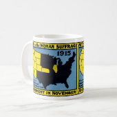 女性選挙権のための1915投票 コーヒーマグカップ (正面左)
