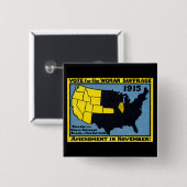 女性選挙権のための1915投票 缶バッジ (正面&裏面)