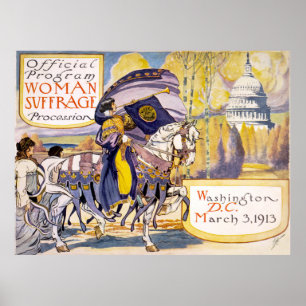 女性選挙権の行列、ワシントンD.C.、D.C. Poster ポスター