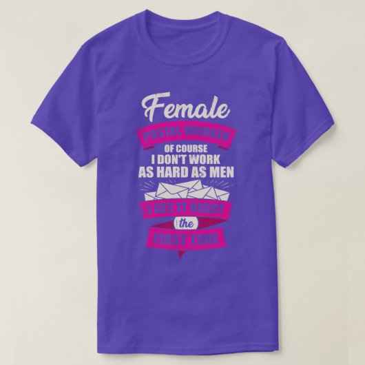女性郵便局女少女ギフト Tシャツ (デザイン正面)