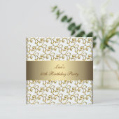 女性金ゴールドスワーズ50th誕生日パーティー 招待状 (スタンド正面)