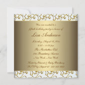 女性金ゴールドスワーズ50th誕生日パーティー 招待状 (裏面)