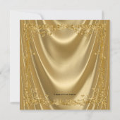 女性金ゴールドハイヒールバースデーパーティーサティングラム 招待状 (裏面)