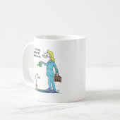 女性銀行員 コーヒーマグカップ (正面左)