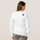 女性長い袖犬のワイシャツ Tシャツ (裏面フル)