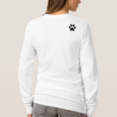 女性長い袖犬のワイシャツ Tシャツ (裏面)