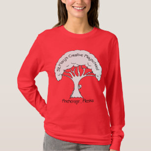 女性長袖のワイシャツ Tシャツ