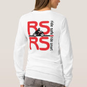 女性長袖の綿のTシャツ Tシャツ (裏面)