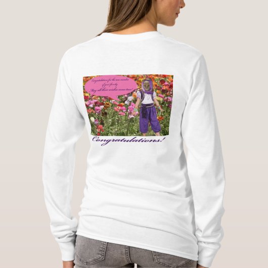 女性長袖ティー。おめでとう。オセロット Tシャツ (裏面)