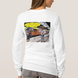 女性長袖ティー。お父様の日おめでとう。牛/ Tシャツ