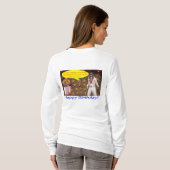 女性長袖ティー。ハッピーバースデーエルビス/h tシャツ (裏面フル)