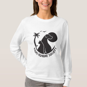 女性長袖(黒のKHSロゴ付き) Tシャツ