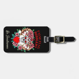 女性間のスカルタトゥーアートインスパイアカスタム ラゲッジタグ