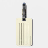 女性間のスカルタトゥーアートインスパイアカスタム ラゲッジタグ (裏面縦)