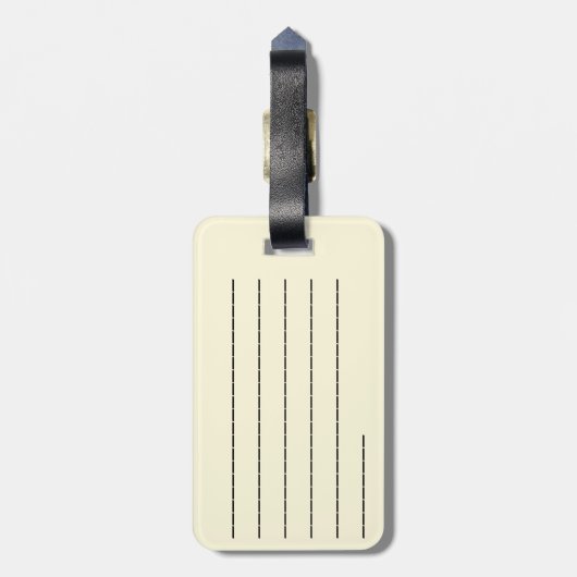 女性間のスカルタトゥーアートインスパイアカスタム ラゲッジタグ (裏面縦)