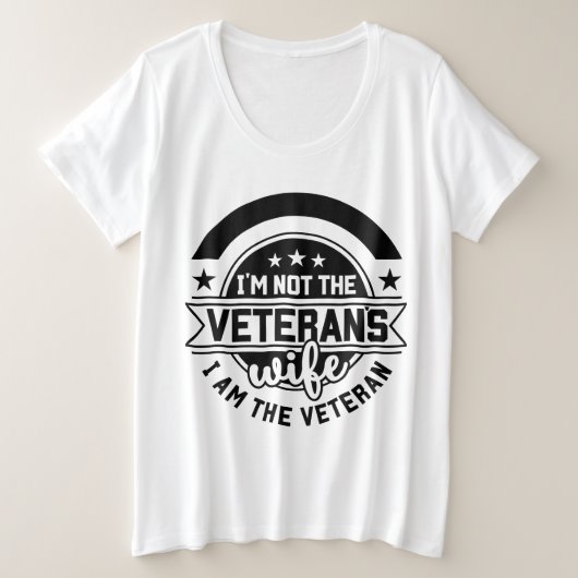 女性陸軍退役軍人VネックTシャツ プラスサイズTシャツ (デザイン正面)