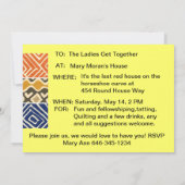 女性集まりINVITATION-INFORMAL及びおもしろい 招待状 (裏面)