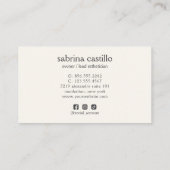 女性離れムーンアーチSKINCAREウェルネスデイスパ 名刺 (裏面)