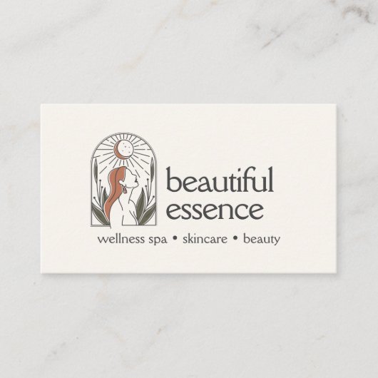 女性離れムーンアーチSKINCAREウェルネスデイスパ 名刺 (正面)