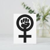 女性電源シンボル ポストカード (スタンド正面)