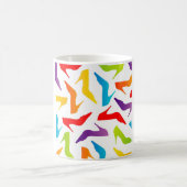 女性靴が付いているアートワーク コーヒーマグカップ (中央)