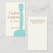 女性音響ギター先生ギタリスト 名刺 (正面/裏面)