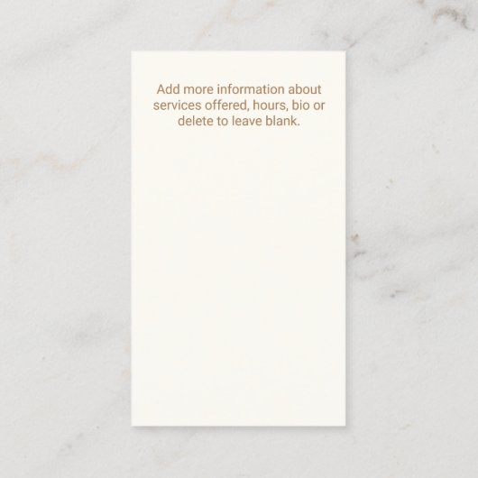 女性音響ギター先生ギタリスト 名刺 (裏面)