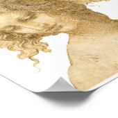 女性頭部の勉強、レオナルド・ダ・ヴィンチ ポスター (角)