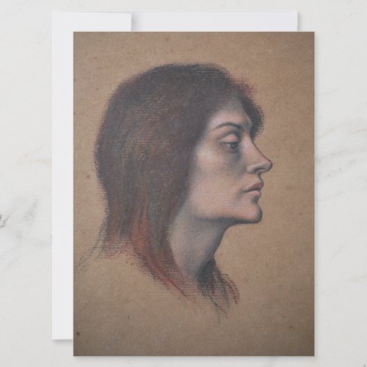 女性頭部の勉強（Evelyn De Morgan著） カード (正面)