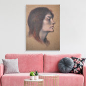 女性頭部の勉強（Evelyn De Morgan著） キャンバスプリント (インサイチュ (リビング))