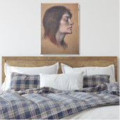 女性頭部の勉強（Evelyn De Morgan著） キャンバスプリント (インサイチュ (寝室))