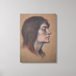 女性頭部の勉強（Evelyn De Morgan著） キャンバスプリント