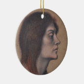 女性頭部の勉強（Evelyn De Morgan著） セラミックオーナメント (右)