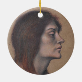 女性頭部の勉強（Evelyn De Morgan著） セラミックオーナメント