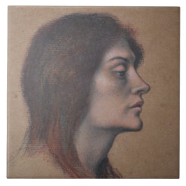 女性頭部の勉強（Evelyn De Morgan著） タイル