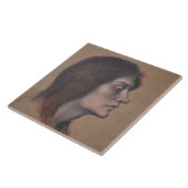 女性頭部の勉強（Evelyn De Morgan著） タイル (側面)